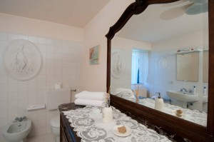 Rose rosa bathroom - Cascina rosa b&b, bed and breakfast in Monferrato