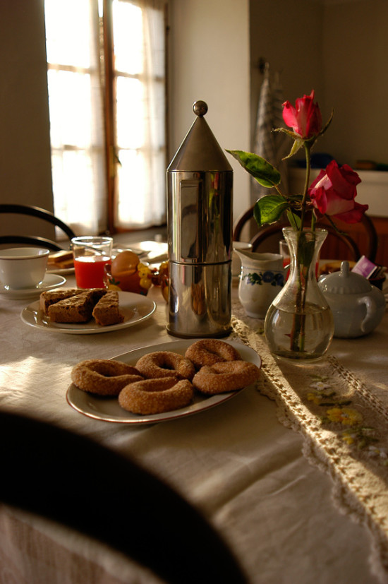 Breakfast at Cascina rosa b&b in Monferrato