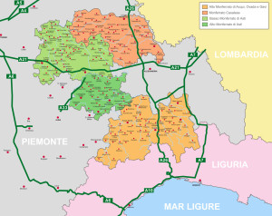 Mappa del Monferrato